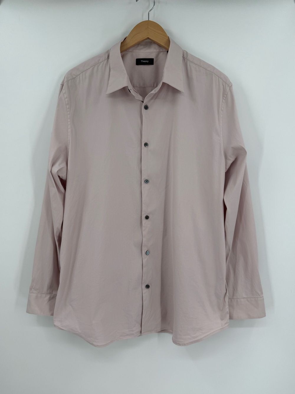 Theory Sylvain Wealth Shirt Point Collar | Blush | XXL